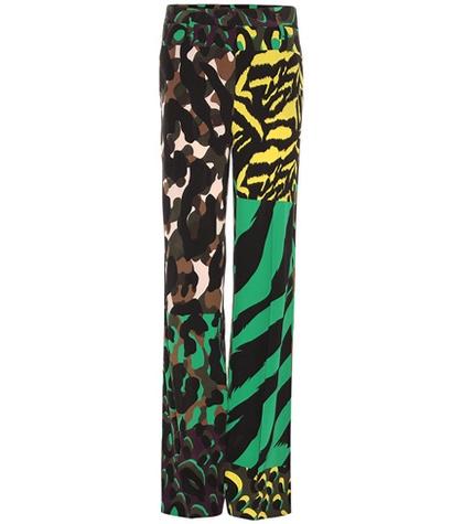 Versace Printed Silk Trousers