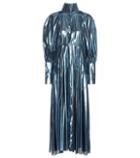 Ellery Contained Voluminous Sleeve Metallic Dress
