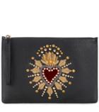 Dolce & Gabbana Embellished Leather Pouch