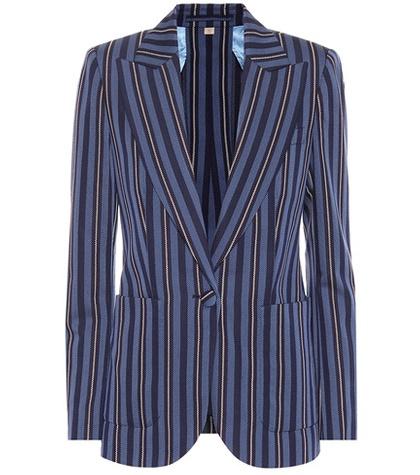 Burberry Collegiate Striped Wool-blend Blazer