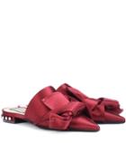 N21 Embellished Satin Slippers