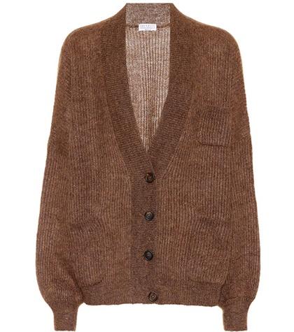 Brunello Cucinelli Metallic Mohair-blend Cardigan