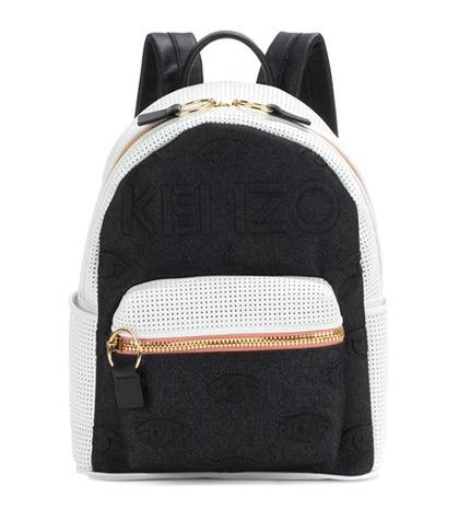 Kenzo Kombo Leather And Fabric Backpack
