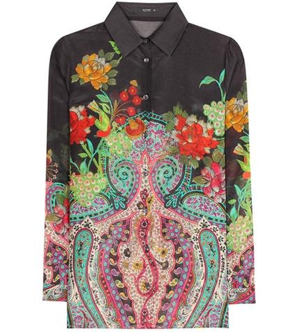Etro Silk And Cotton Printed Shirt