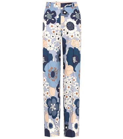 Chlo Printed Cotton Trousers