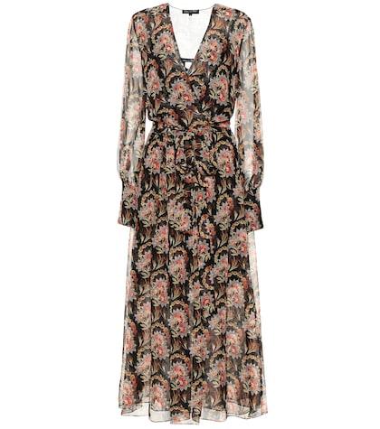 Oscar De La Renta Floral Silk-chiffon Wrap Dress