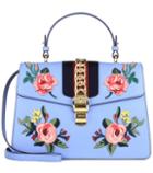 Gucci Sylvie Embroidered Leather Bag