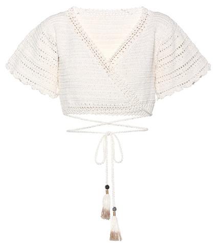 She Made Me Amira Crochet Cotton Top