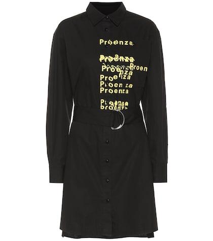 Proenza Schouler Printed Cotton Mini Shirt Dress
