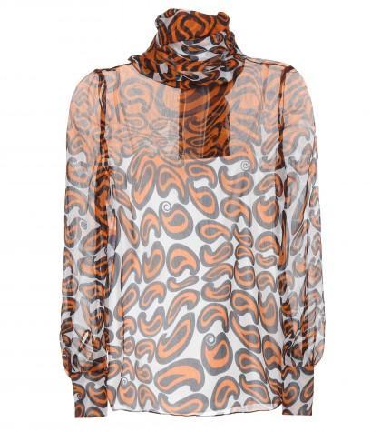 Miu Miu Printed Silk Blouse