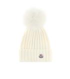 Jimmy Choo Fur-trimmed Wool Beanie