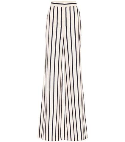 Veronica Beard Xena Striped Cotton Trousers