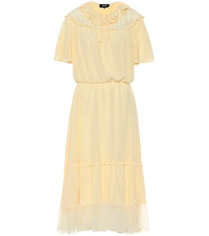 Junya Watanabe Silk-chiffon Midi Dress
