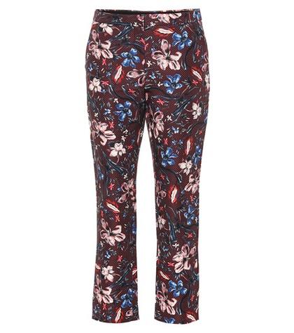 Erdem Printed Wool-blend Pants
