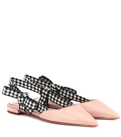 Valentino Garavani Patent Leather Slingback Slippers