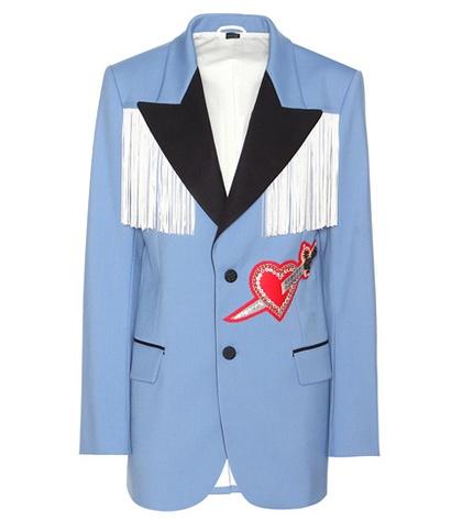 Jimmy Choo Embellished Wool-blend Jacket