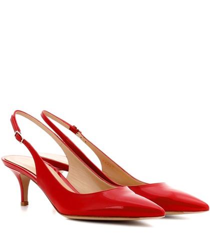 Gianvito Rossi Patent Leather Sling-back Pumps