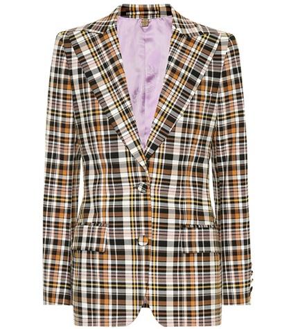 Burberry Checked Cotton-blend Blazer