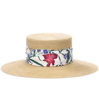 Calvin Klein 205w39nyc Woven Hat With New Flora Ribbon