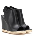 Balenciaga Leather Peep-toe Wedges