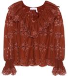 Victoria Victoria Beckham Cotton Eyelet Lace Top