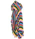 Philosophy Di Lorenzo Serafini Striped Silk One-shoulder Dress
