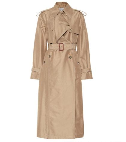 Valentino Cotton And Silk Trench Coat
