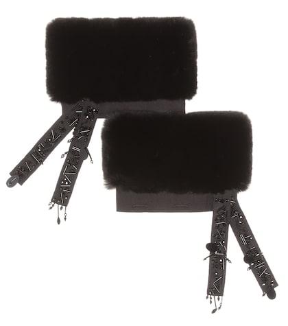S Max Mara Paneria Embellished Fur Cuffs