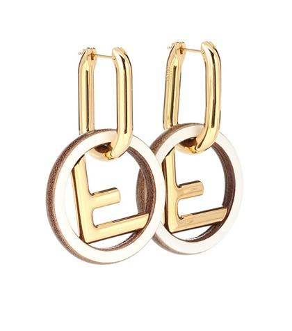 N21 Leather And Metal Earrings