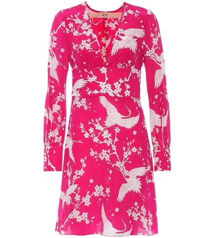 N21 Donna Printed Silk Dress