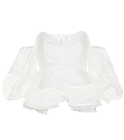 Johanna Ortiz Bird Of Paradise Off-the-shoulder Cotton Blouse