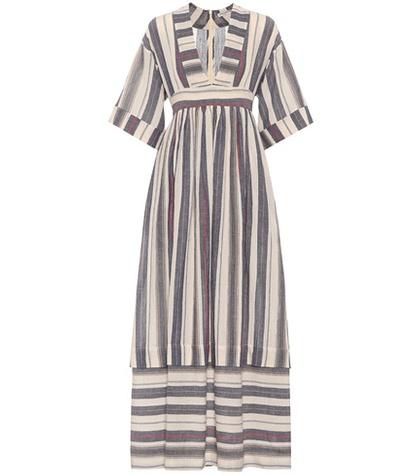 Miu Miu Ferrers Striped Cotton Dress