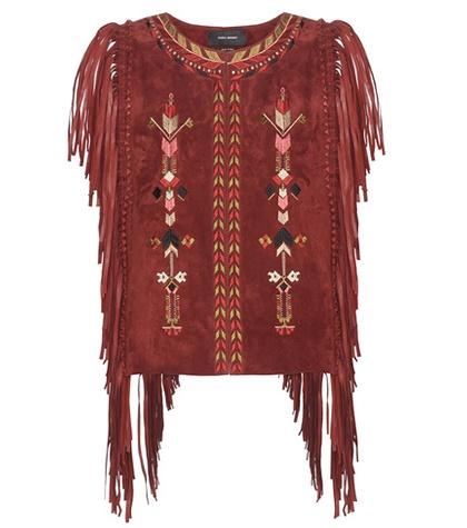 Isabel Marant Maxime Embroidered Suede Vest