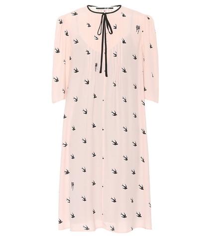 Mcq Alexander Mcqueen Swallow Crêpe De Chine Dress
