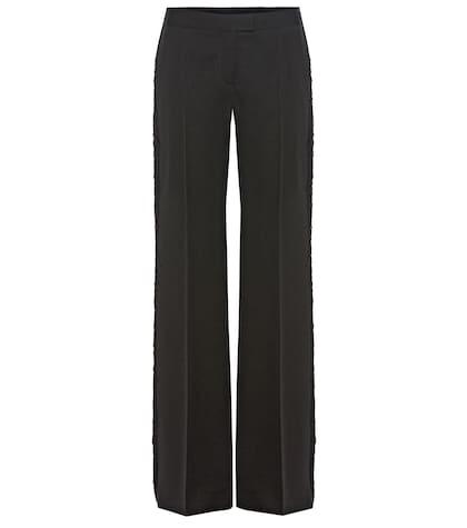 Isa Arfen Tuxedo Fringed Wool Trousers