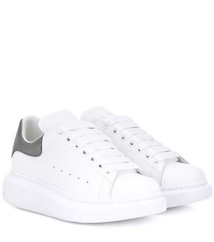 Valentino Metallic Trim Leather Sneakers