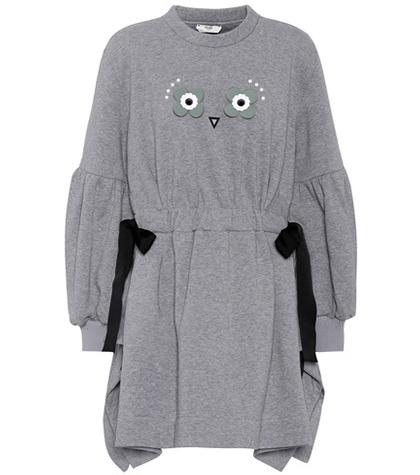 Fendi Embellished Cotton-blend Dress