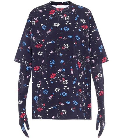 Balenciaga Printed T-shirt And Gloves