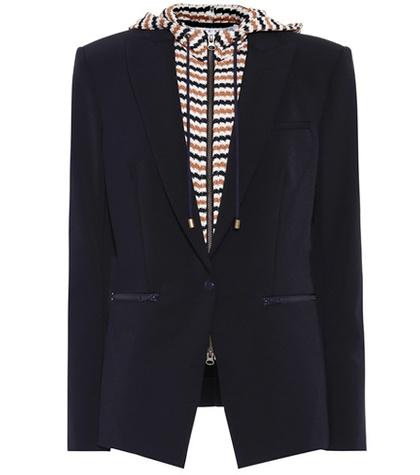 Veronica Beard Scuba Jacket With Detachable Dickey