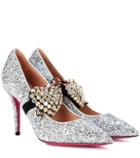 Gucci Embellished Glitter Pumps