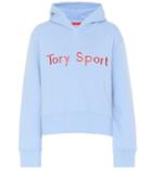 Tory Sport Embroidered Cotton Jersey Hoodie