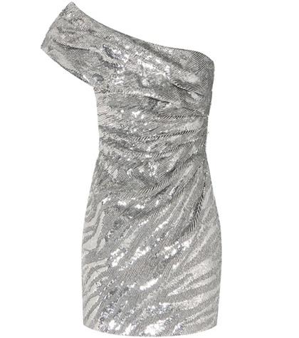 Saint Laurent Sequinned Wool Dress
