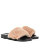 Tabitha Simmons Fur Slip-on Sandals