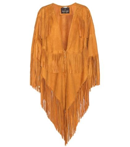 Roberto Cavalli Suede Poncho