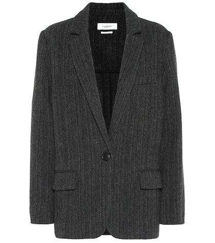 Stuart Weitzman Charly Herringbone Wool Jacket
