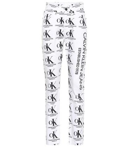 Calvin Klein Jeans Est. 1978 Printed High-rise Straight Jeans