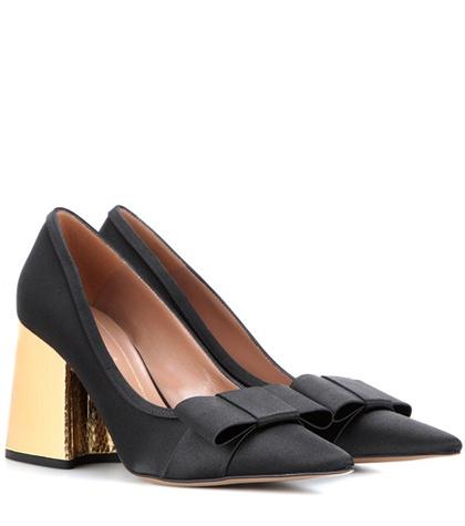 Marni Embellished Satin Pumps