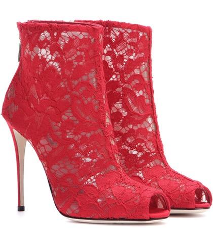 Chlo Lace Open-toe Ankle Boots
