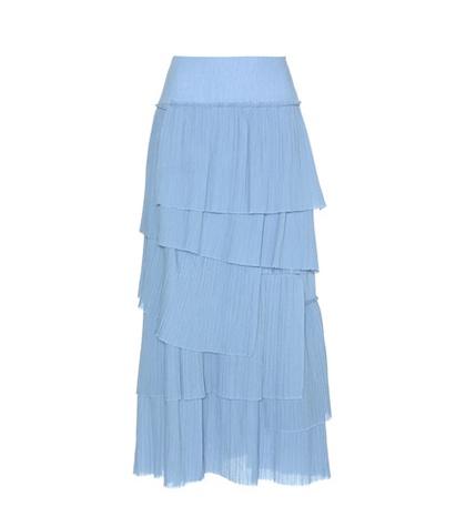 Chlo Ruffled Cotton Skirt