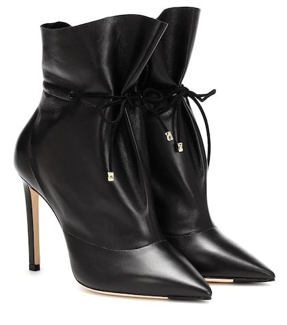 Jimmy Choo Stitch 100 Leather Ankle Boots